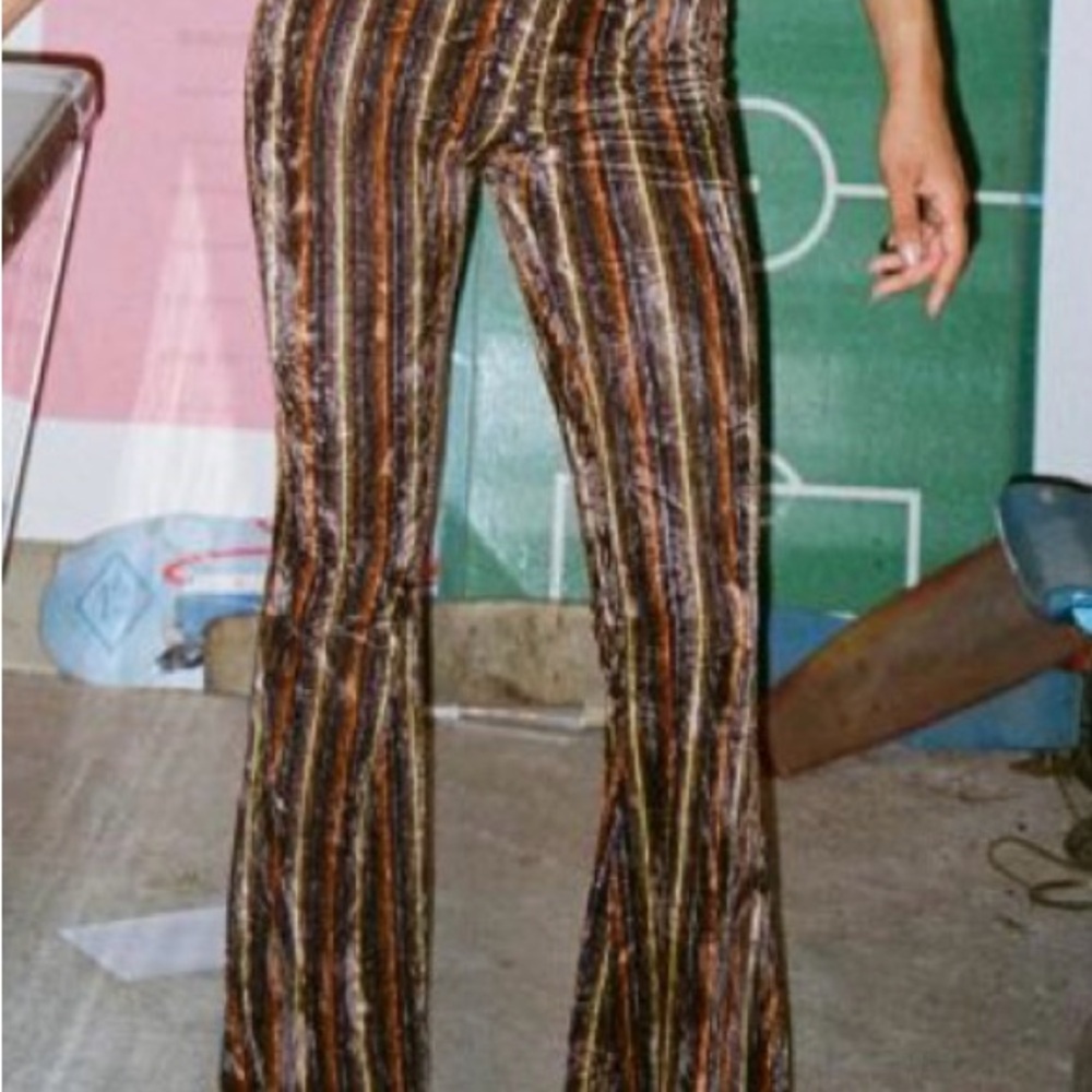 Striped Multicolor Flare Pants